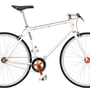 Image of a white single speed fixie from Argan Sports