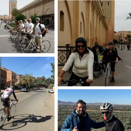 Argan Sports Touring the City of Marrakech, photo collage around the city streets and base of Atlas Mountains