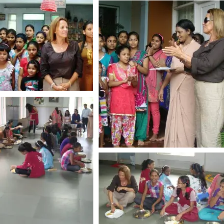 Argan Sports Charity: Mumbai Girls Home photo collage with Silvia Madden